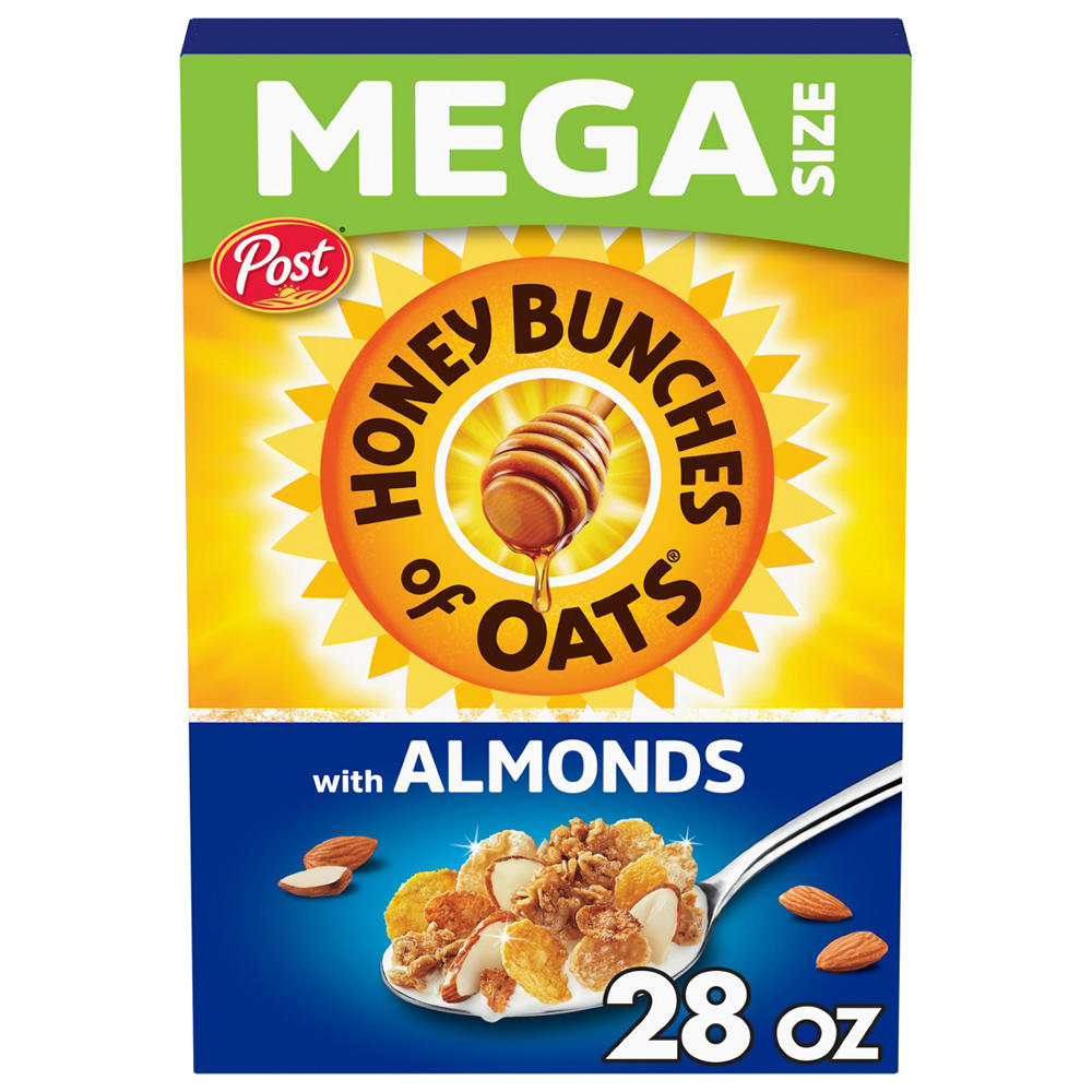 Post Honey Bunches of Oats with Almonds Cereal - Mega Size, 28 oz