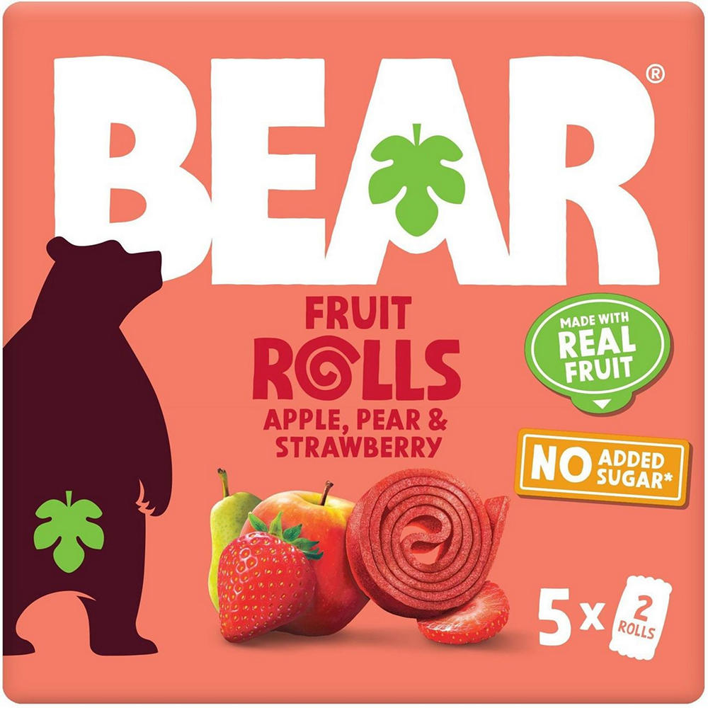 Bear Fruit Rolls - Apple-Pear Strawberry, 5 ct