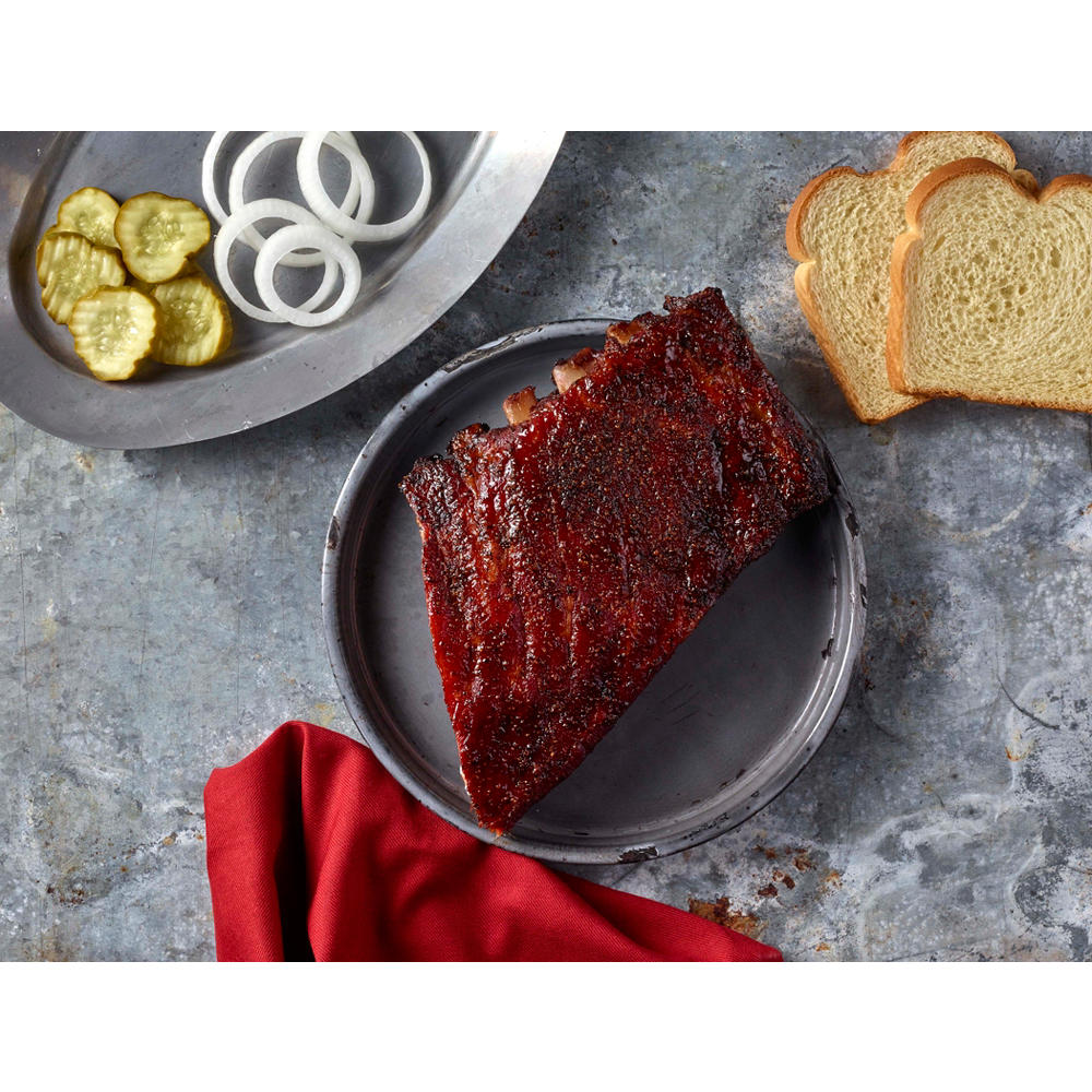 True Texas BBQ Natural St Louis Ribs Half Rack, 6-7 Ribs