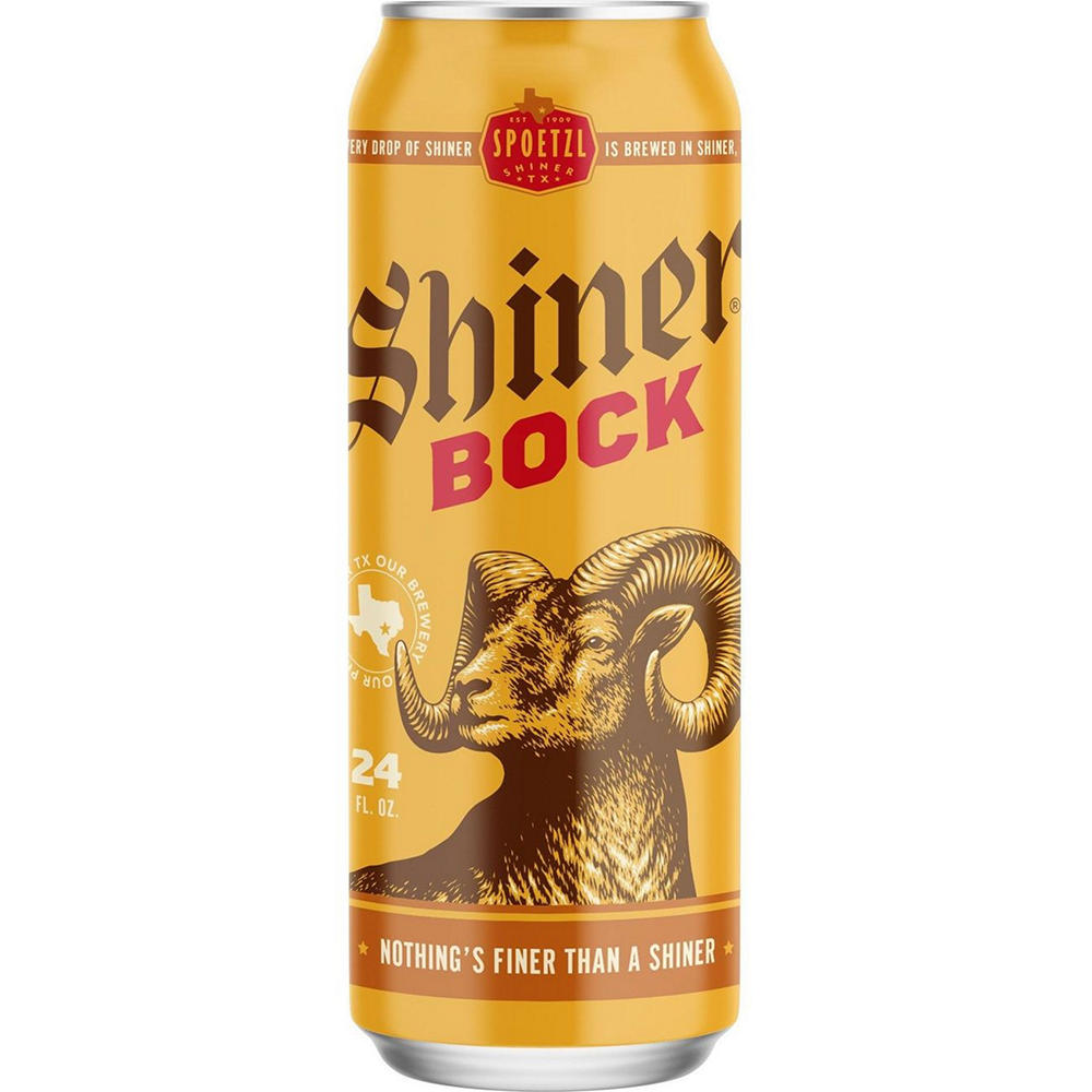 Shiner Bock Craft Beer Can, 24 oz