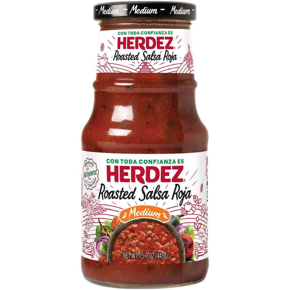 Herdez Medium Roasted Salsa Roja, 15.7 oz