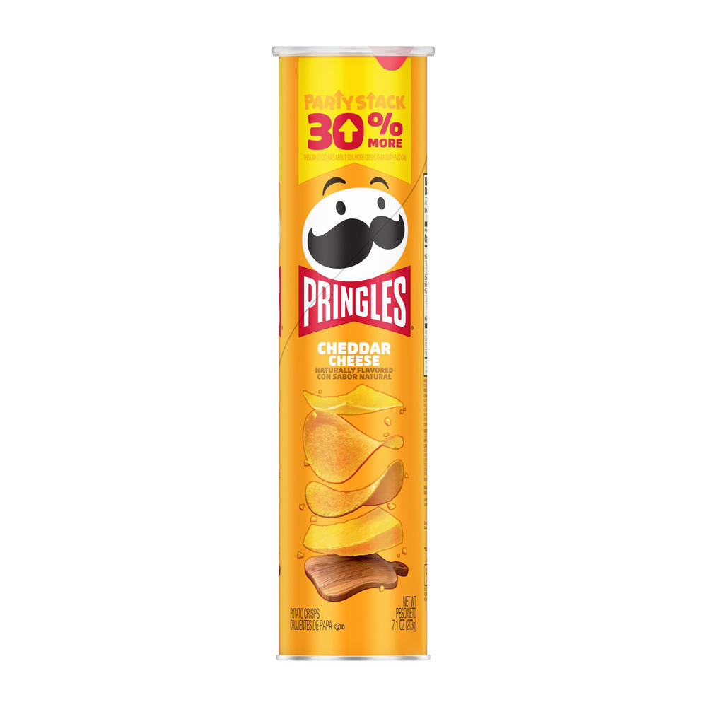 Pringles Cheddar Cheese Potato Crisps Chips - Party Stack, 7.1 oz