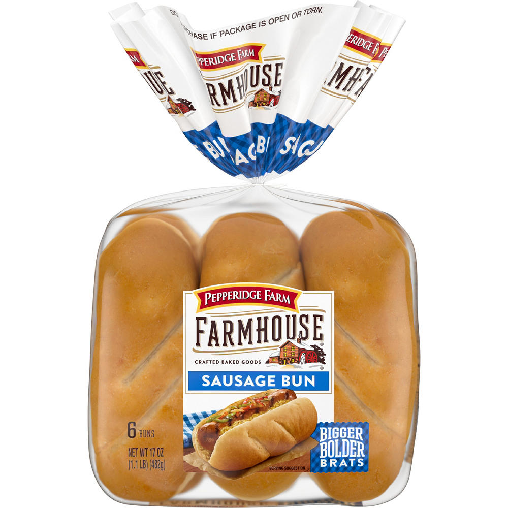 Pepperidge Farm Farmhouse White Sausage Buns, 17 oz