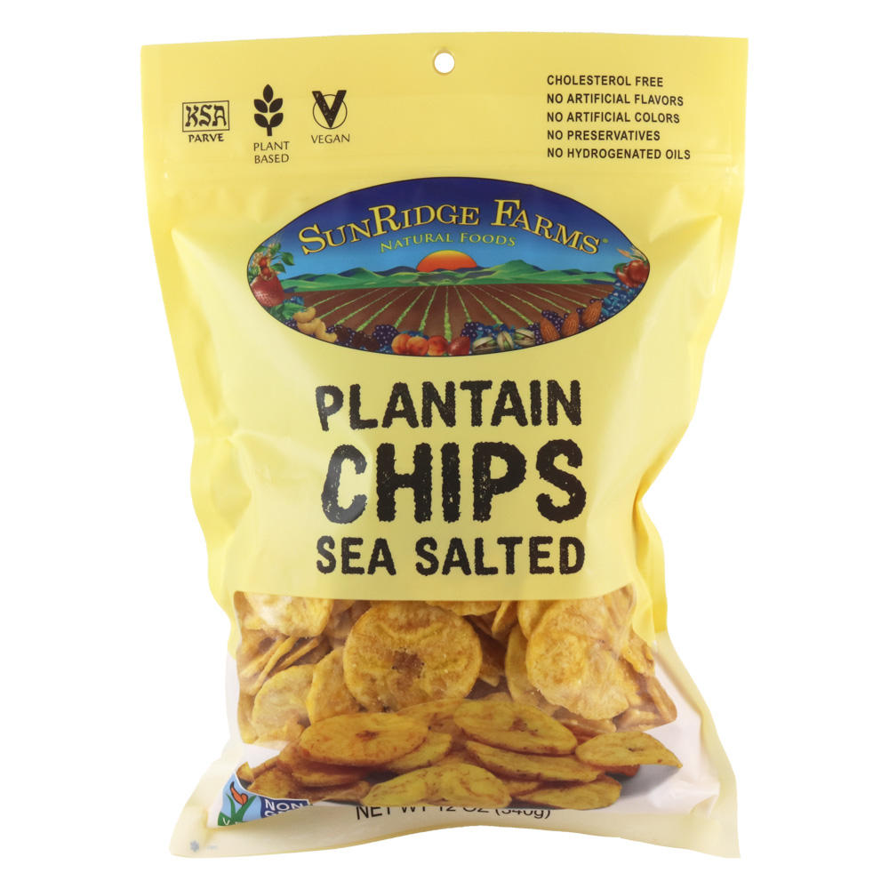 SunRidge Farms Roasted & Sea Salted Crispy Plantain Chips, 12 oz