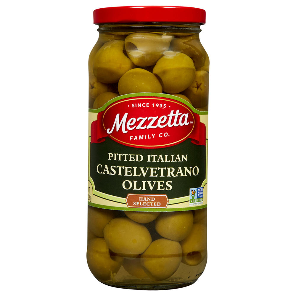 Mezzetta Pitted Italian Castelvetrano Green Olives, 8 oz