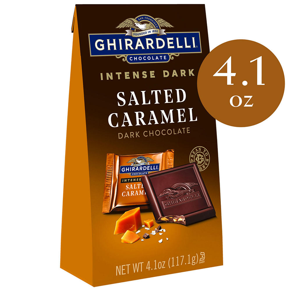 Ghirardelli Salted Caramel Intense Dark Chocolate Squares, 4.1 oz