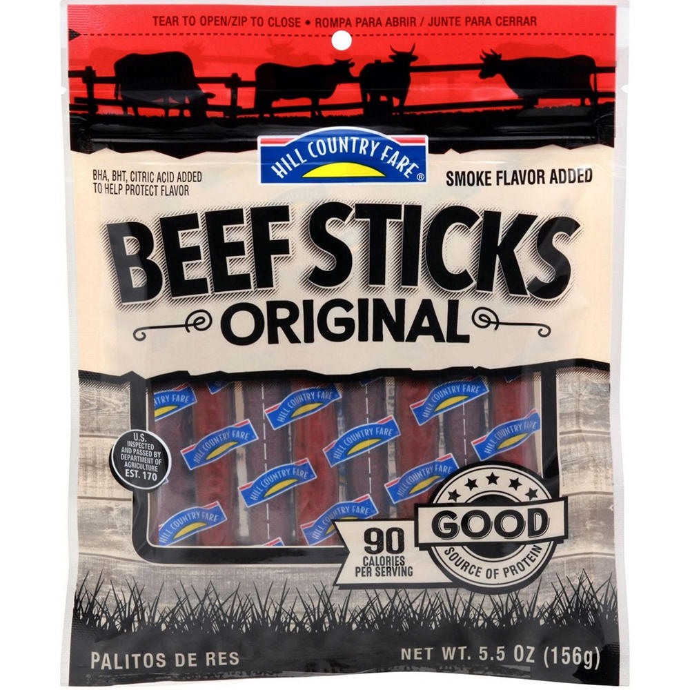 Hill Country Fare 5g Protein Original Beef Sticks, 5.5 oz