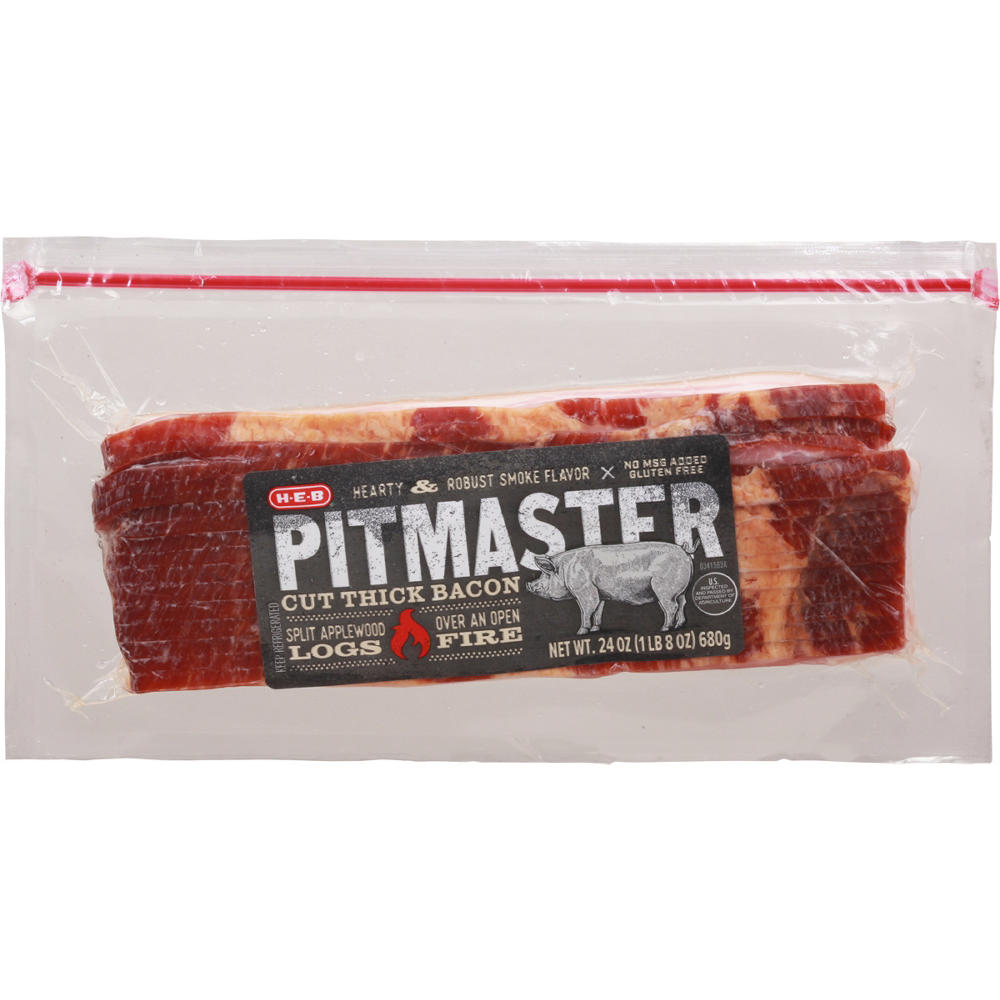 H-E-B Pitmaster Thick-Cut Bacon, 24 oz