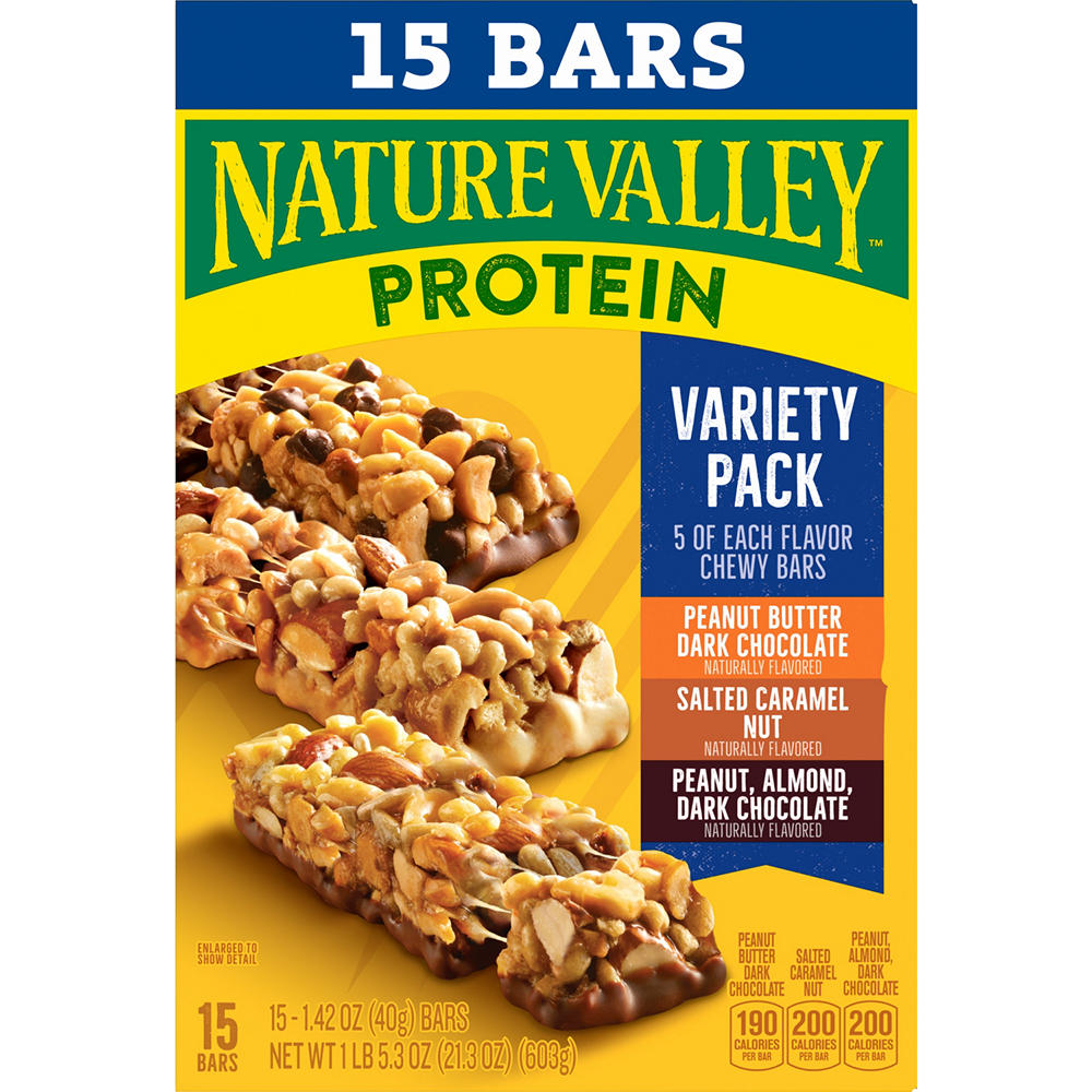 Nature Valley 10g Protein Chewy Bars - Variety Pack, 15 ct