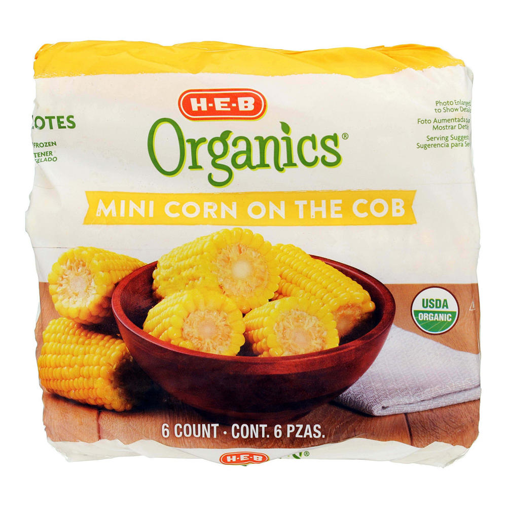 H-E-B Organics Mini Corn on the Cob, 6 ct
