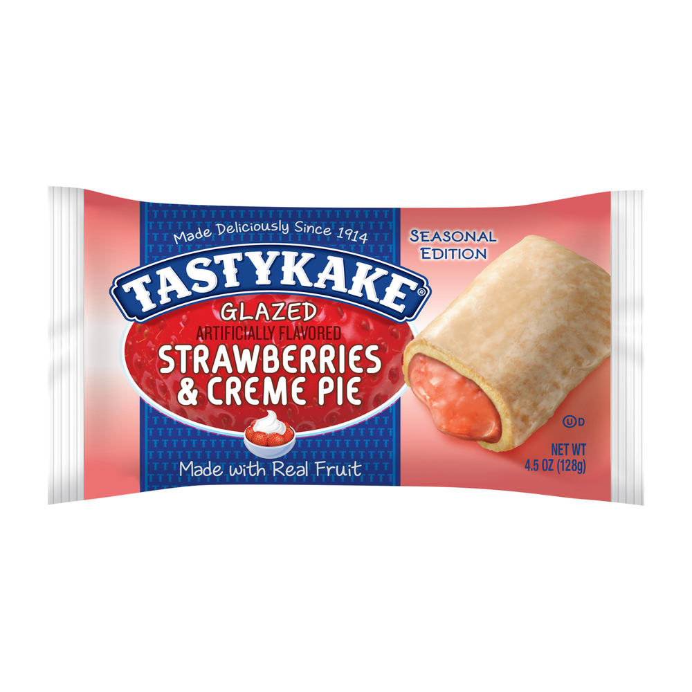 Tastykake Glazed Strawberries & Creme Pie, 4.5 oz