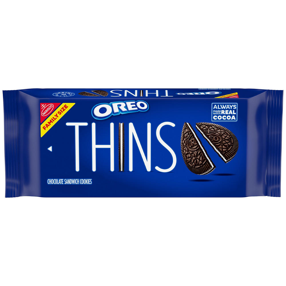 OREO Thins Chocolate Sandwich Cookies - Family Size, 11.7 oz