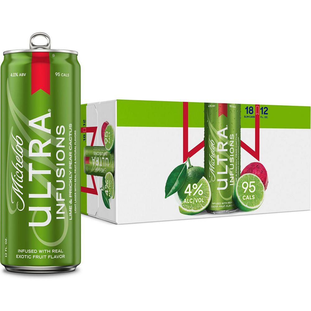 Michelob ULTRA Infusions Lime & Prickly Pear Cactus Light Beer 18 pk Cans, 12 oz