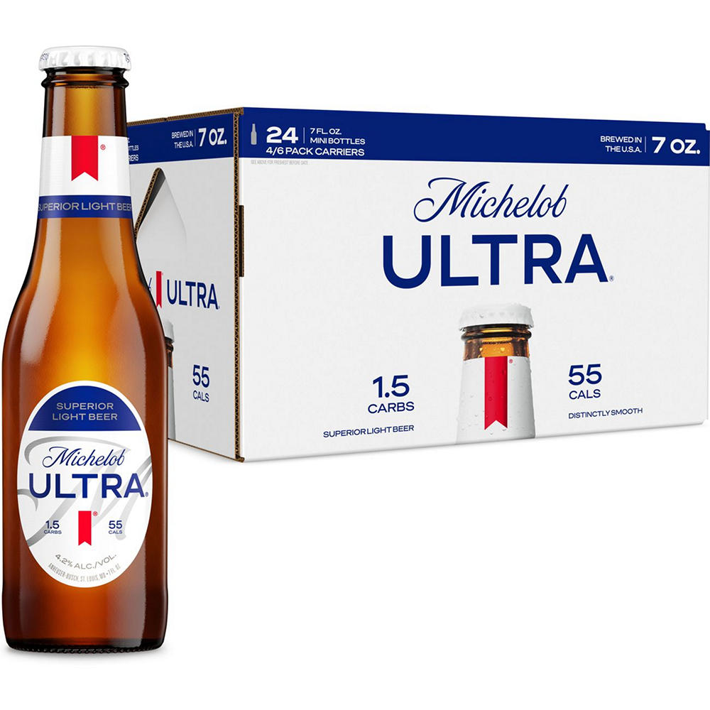 Michelob ULTRA Superior Light American Lager Beer 24 pk Bottles, 7 oz