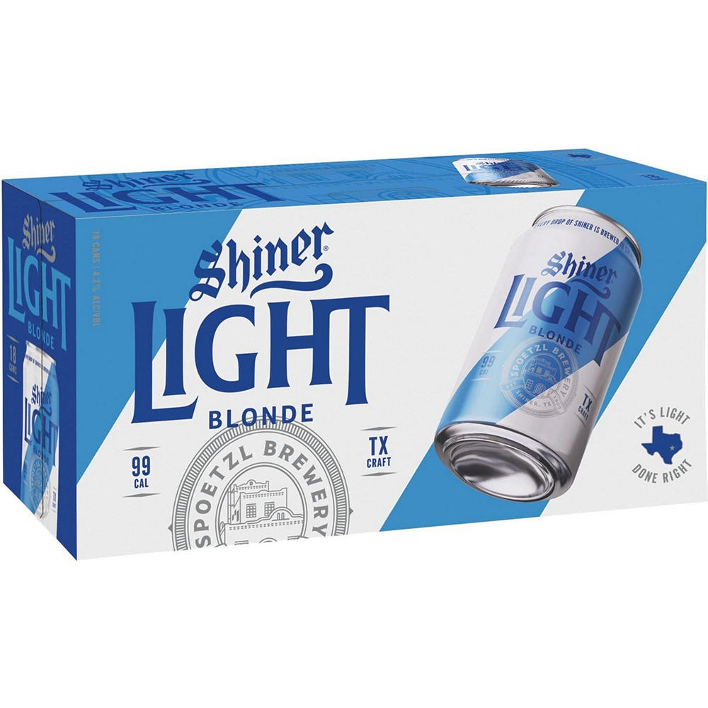 Shiner Craft Beer Light Blonde 18 pk Cans, 12 oz
