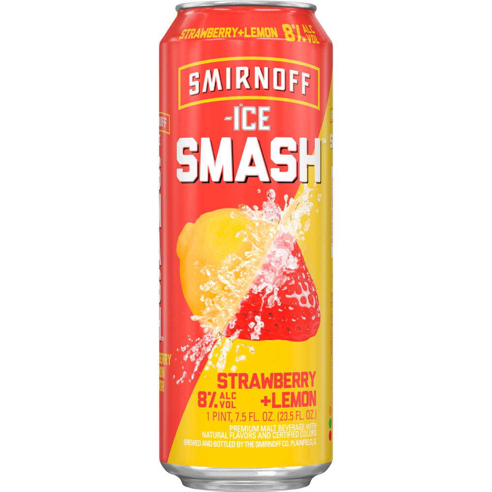 Smirnoff Ice Smash Strawberry And Lemon, 23.5 fl oz