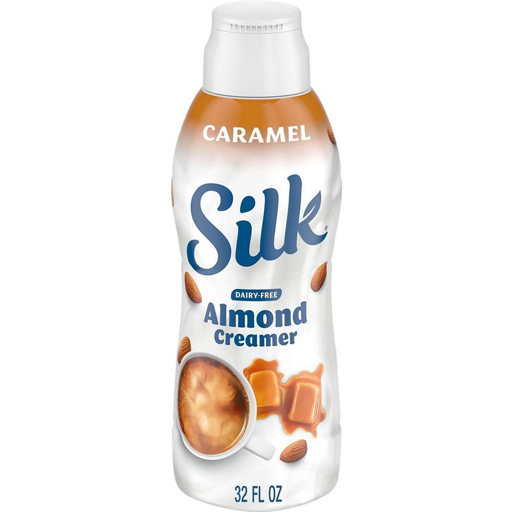 Silk Dairy Free Almond Milk Liquid Coffee Creamer - Caramel , 32 oz