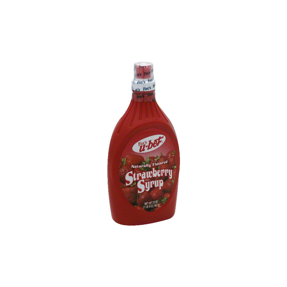 Fox's U-Bet Strawberry Syrup, 20 oz