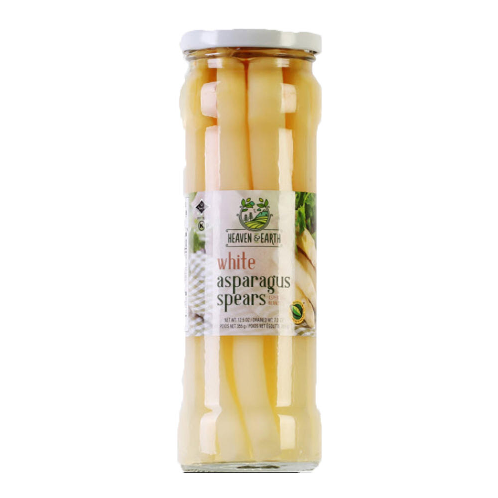 Heaven & Earth Kosher White Asparagus Spears, 12.5 oz
