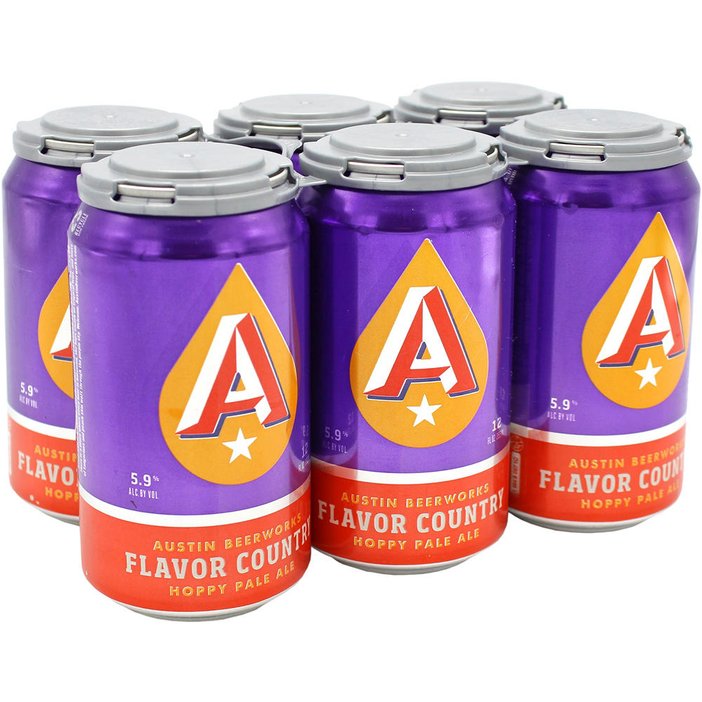 Austin Beerworks Flavor Country Hoppy Pale Ale Craft Beer 6 pk Cans, 12 oz