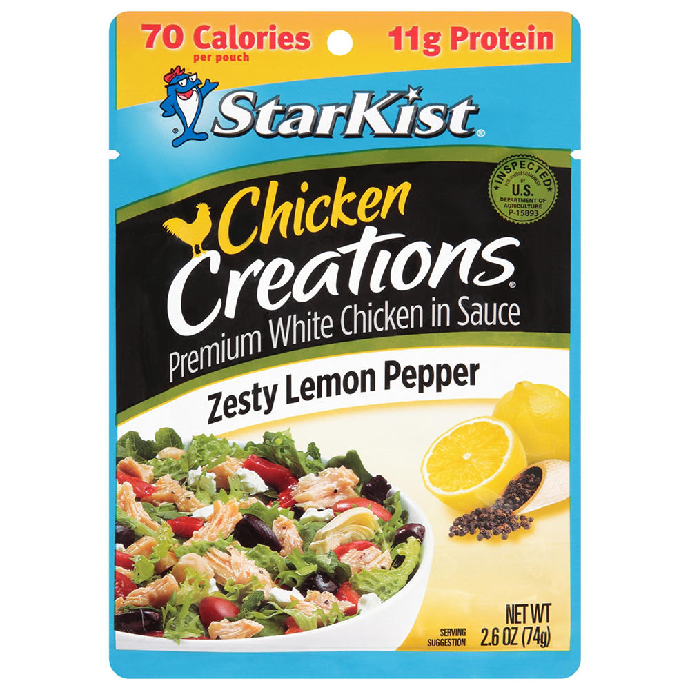 StarKist Chicken Creations Zesty Lemon Pepper Pouch, 2.6 oz