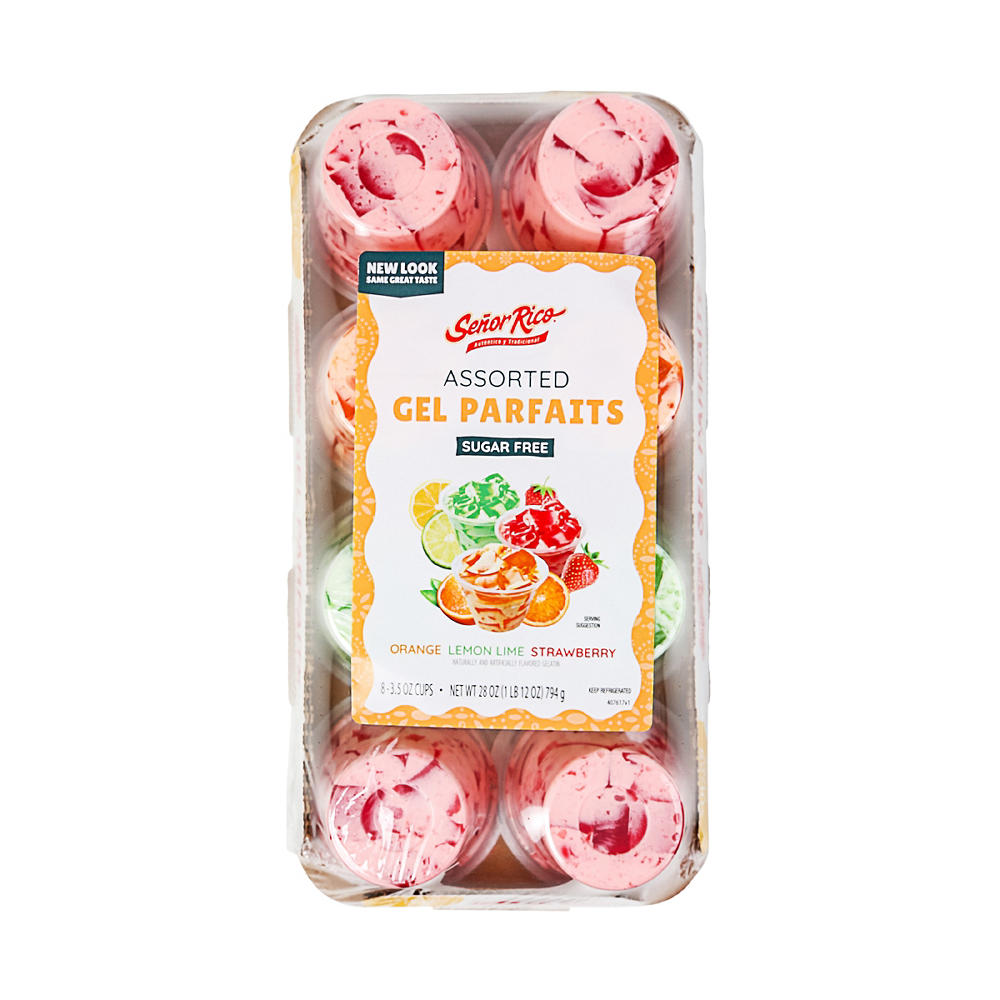 Senor Rico Sugar Free Gel Parfaits - Assorted Flavors, 8 ct, 28 oz