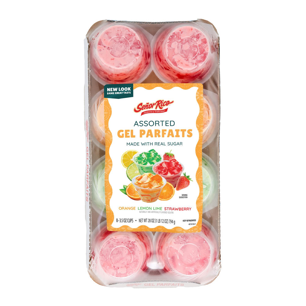 Senor Rico Gel Parfaits - Assorted Flavors, 8 ct, 28 oz