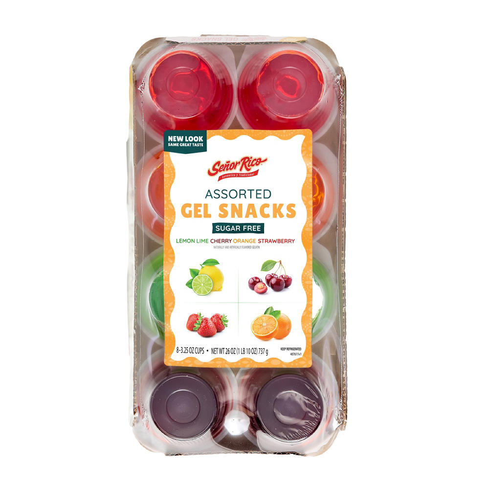 Senor Rico Sugar Free Gel Snacks - Assorted Flavors, 8 ct, 26 oz