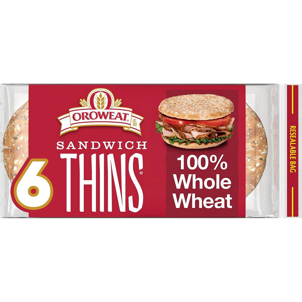 Oroweat Whole Wheat Sandwich Thins, 6 ct