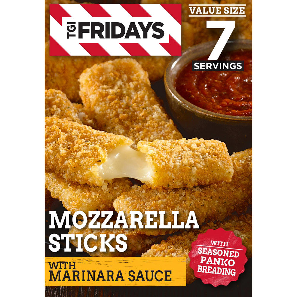 TGI Fridays Mozzarella Sticks Value Size with Marinara Sauce, 30 oz