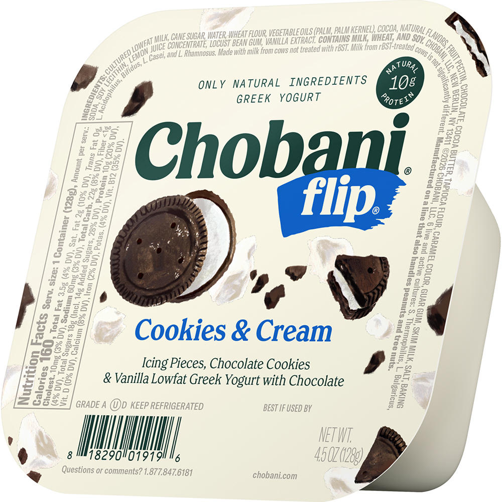 Chobani Flip Low-Fat Cookies & Cream Greek Yogurt, 4.5 oz