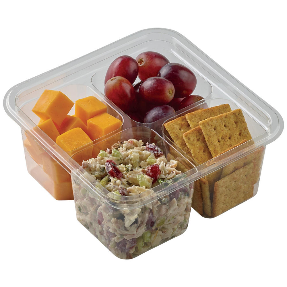 Meal Simple by H-E-B Snack Tray - Cranberry Pecan Turkey Salad & Cheese, 12.6 oz