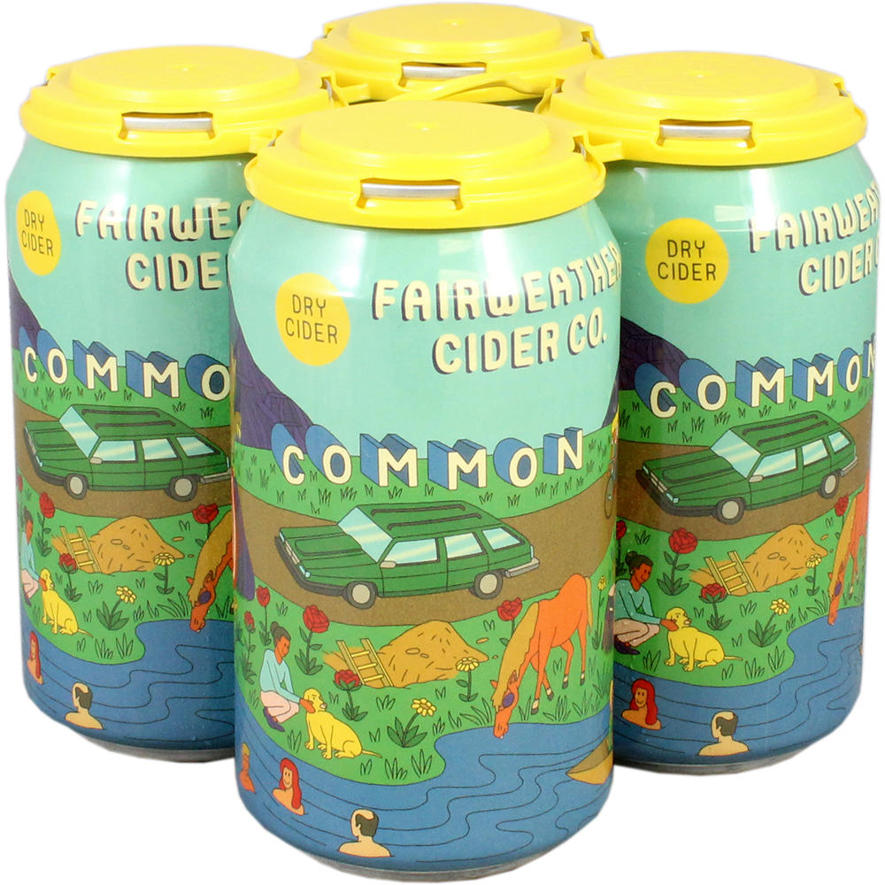 Fairweather Cider Co. Common Dry Hard Cider 4 pk Cans, 12 oz