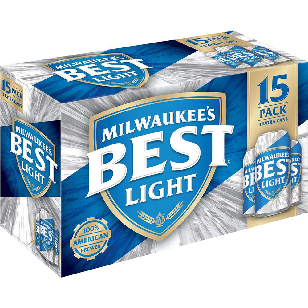Milwaukee's Best Light Beer 15 pk Cans, 12 oz