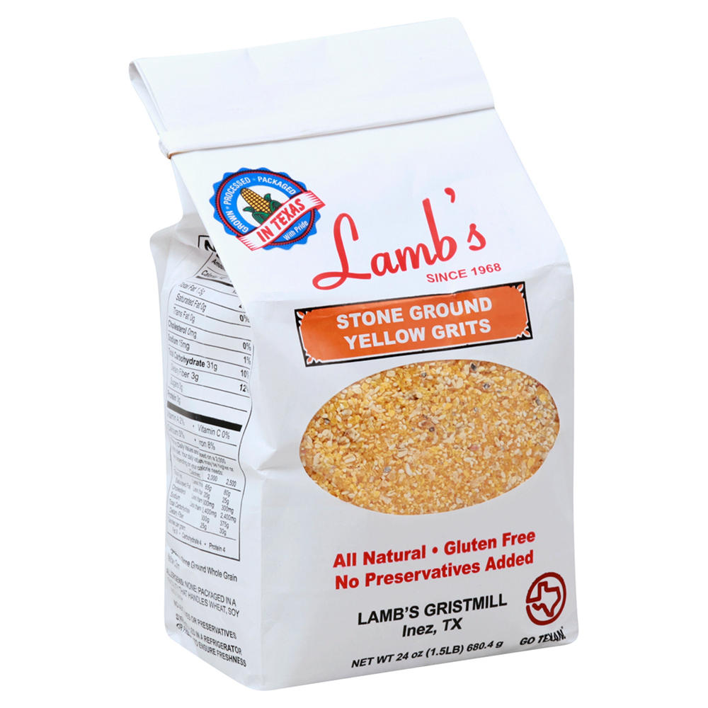 Lambs Stone Ground Yellow Grits, 24 oz