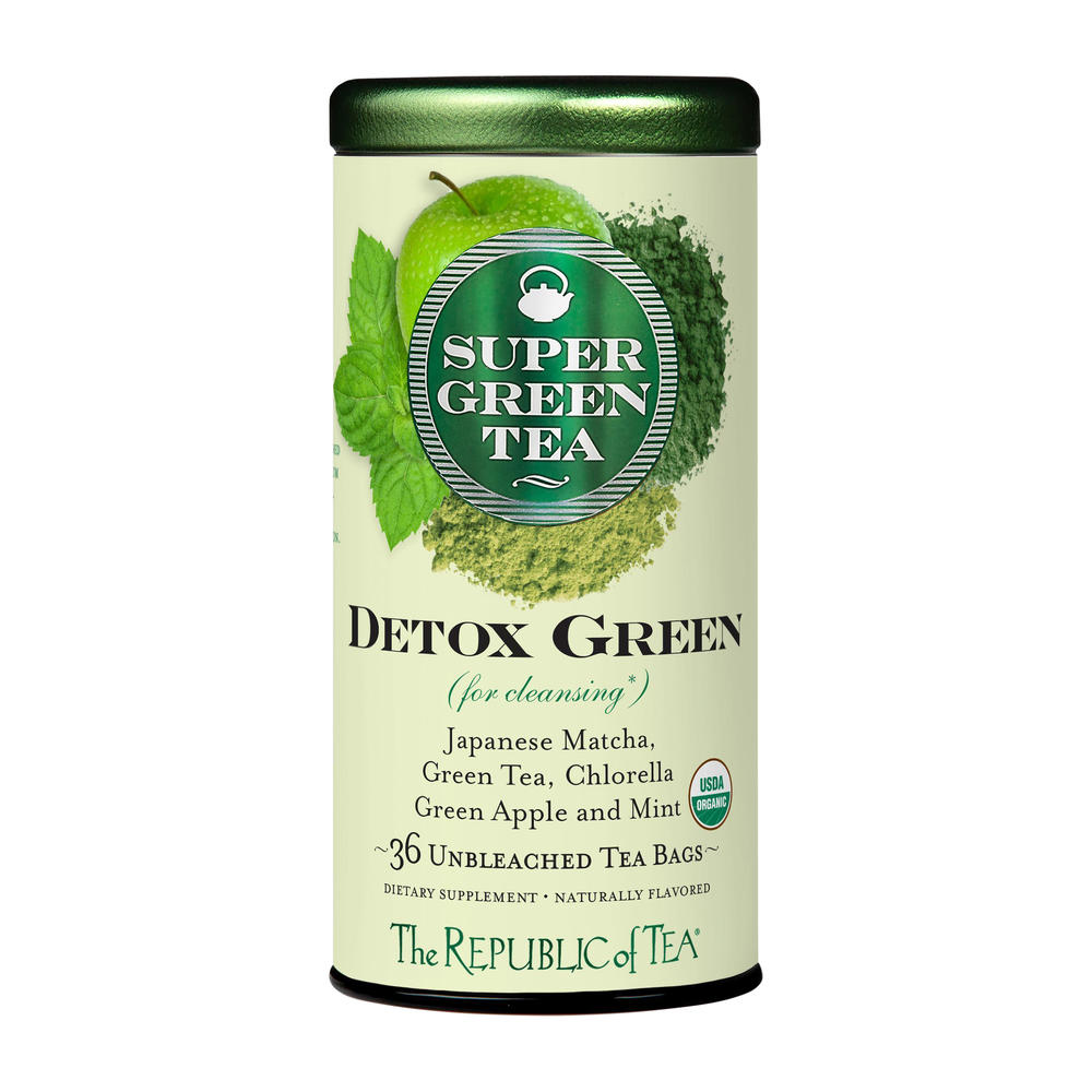 The Republic of Tea Organic Detox Green Supergreen Teabags, 36 ct