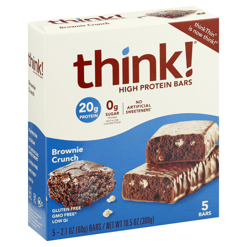 think! 20g Protein Bars - Brownie Crunch, 5 ct