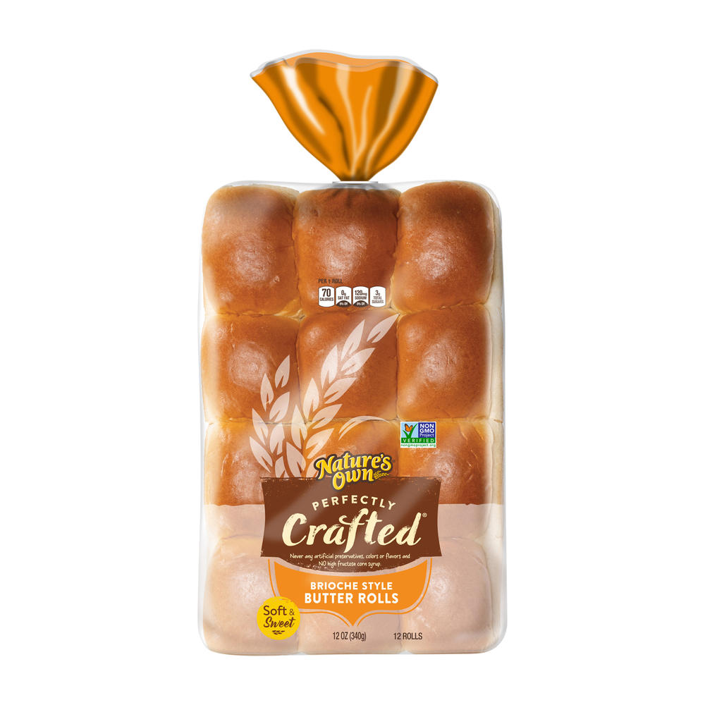 Nature's Own Brioche Style Butter Rolls, 12 ct