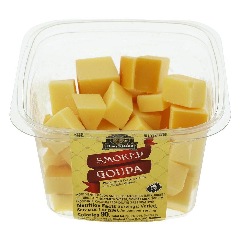 Boar's Head Naturally Smoked Gouda Cheese Cubes, Avg. 0.5 lb