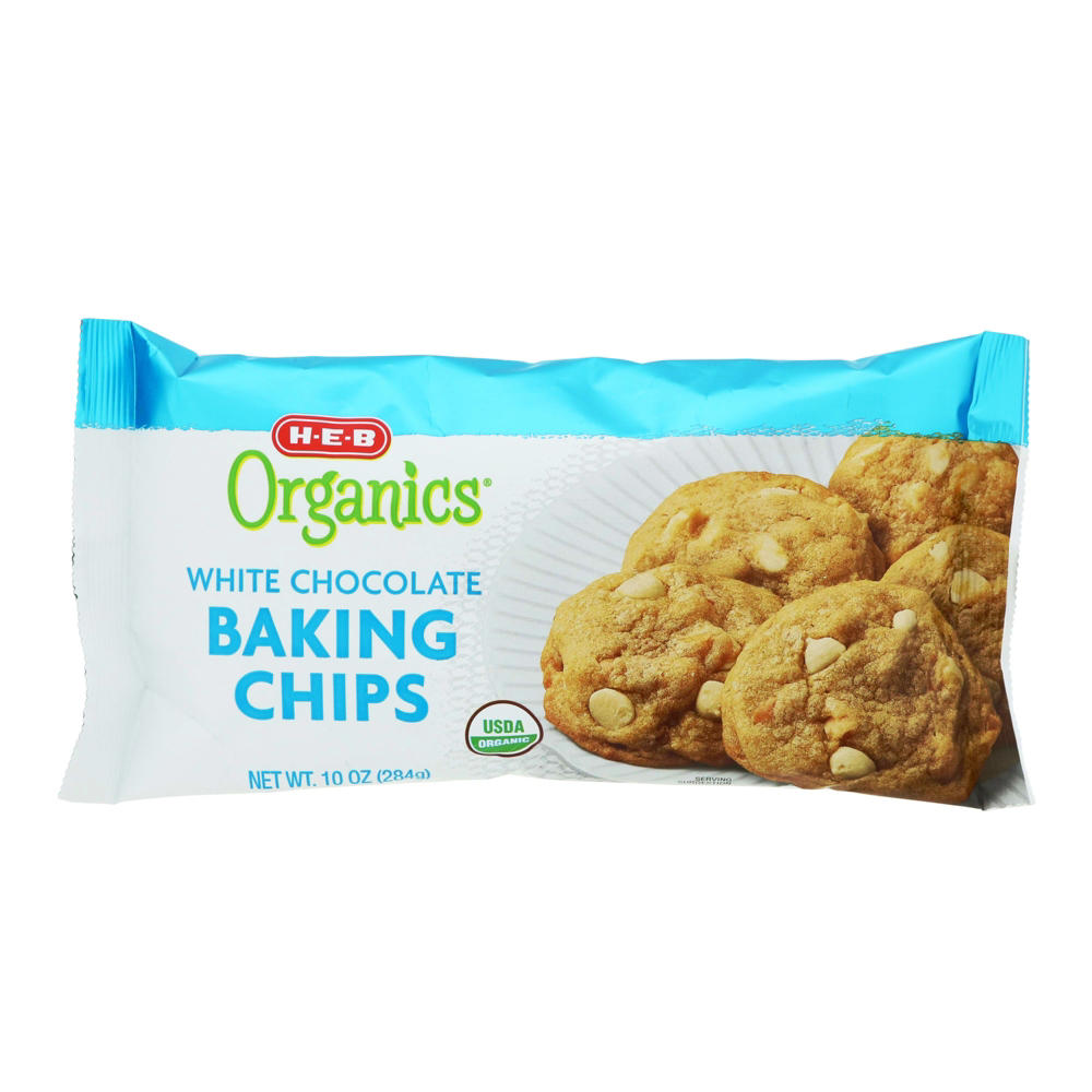 H-E-B Organics White Chocolate Baking Chips, 10 oz