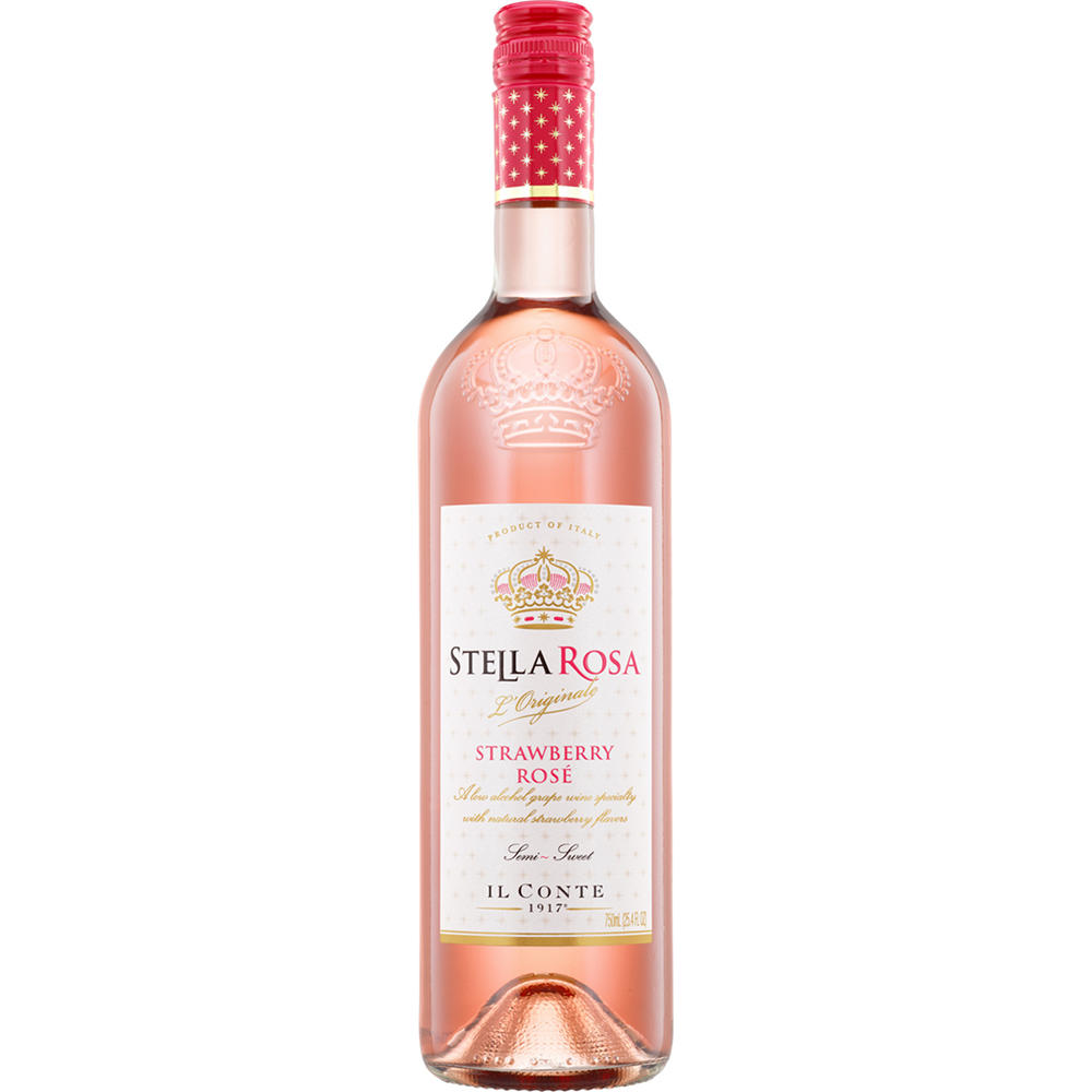 Stella Rosa Strawberry Rose Italy Semi Sweet Wine, 750 mL