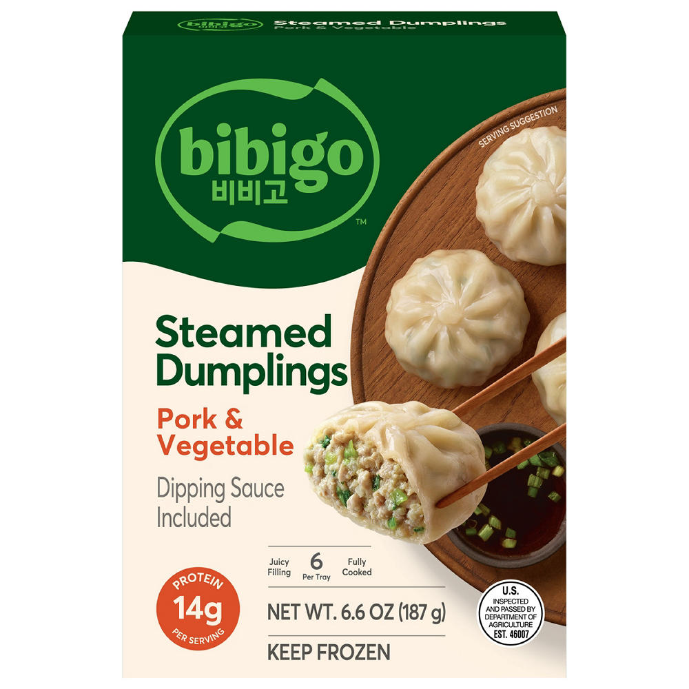 bibigo Frozen Pork & Vegetable Steamed Dumplings, 6.6 oz