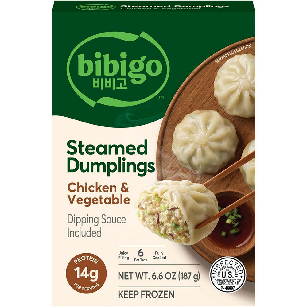 bibigo Frozen Chicken & Vegetable Steamed Dumplings, 6.6 oz