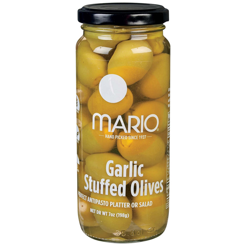 Mario Garlic Stuffed Olives, 7 oz