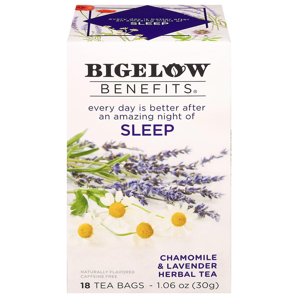 Bigelow Benefits Herbal Tea Chamomile Lavender, 18 ct