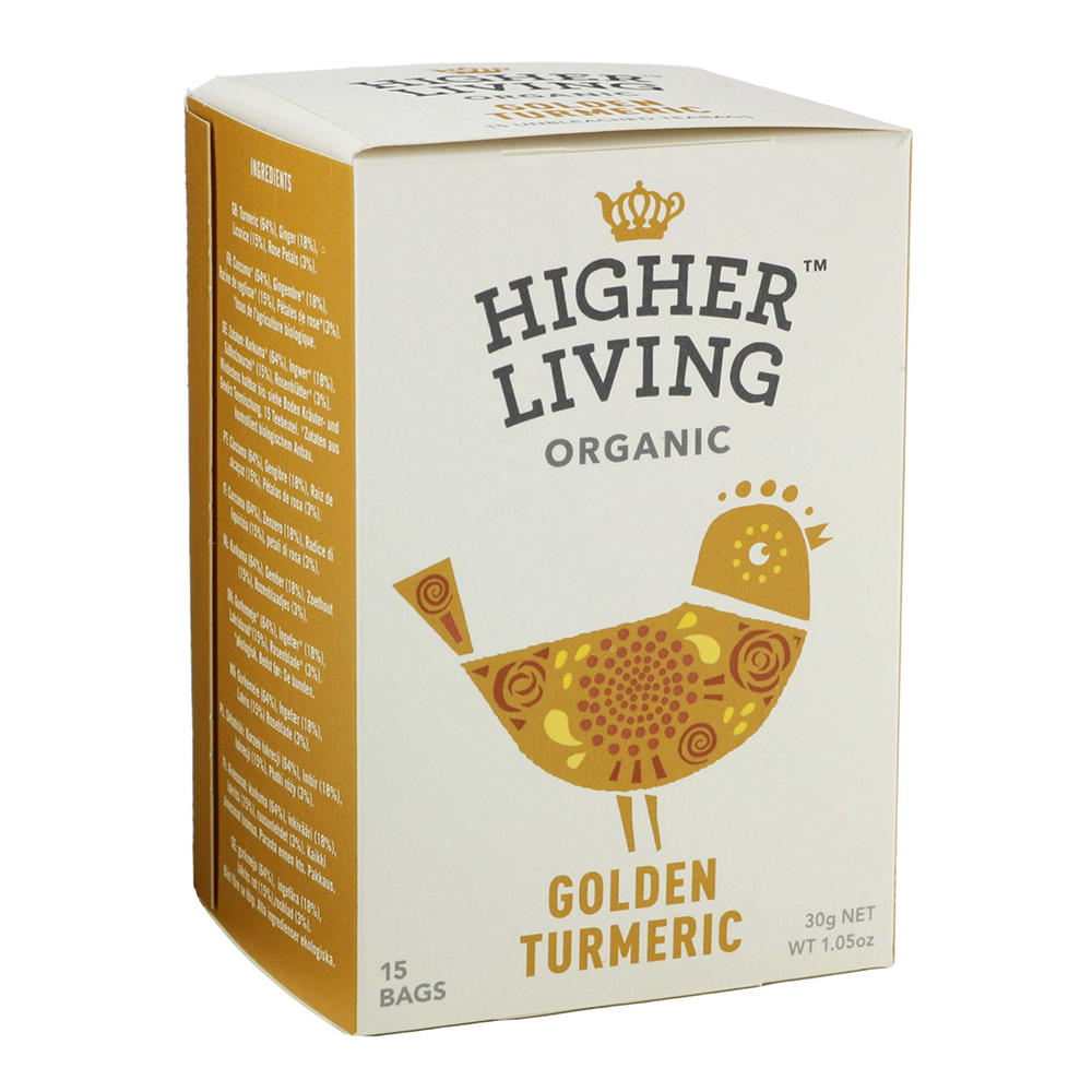 Higher Living Organic Golden Turmeric Tea Bags, 15 ct