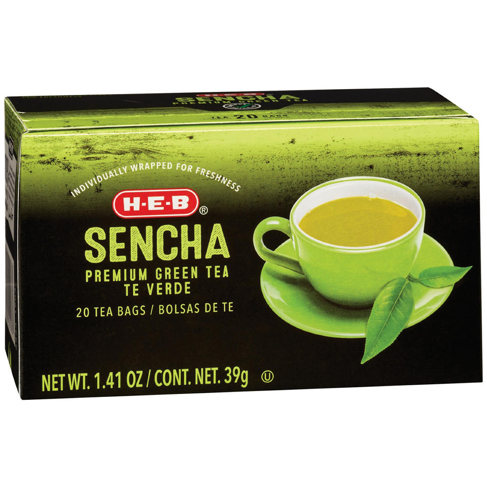 H-E-B Sencha Green Tea Bags, 20 ct