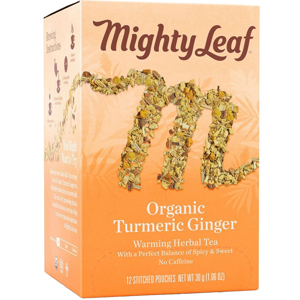 Mighty Leaf Organic Turmeric Ginger Tea Pouches, 12 ct