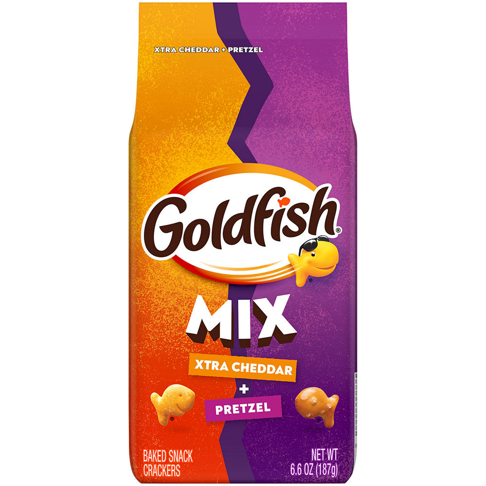 Goldfish Mix Xtra Cheddar + Pretzel Crackers, 6.6 oz
