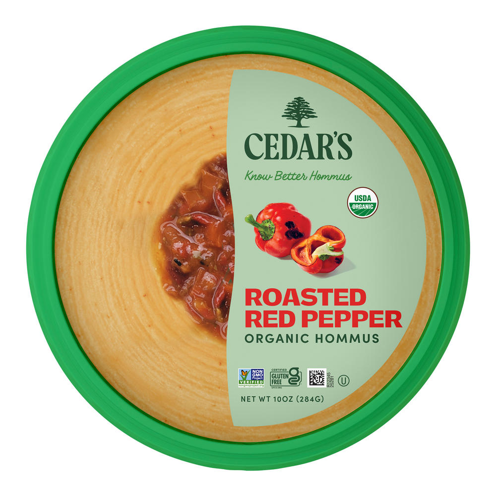 Cedar's Organic Roasted Red Pepper Hommus, 10 oz